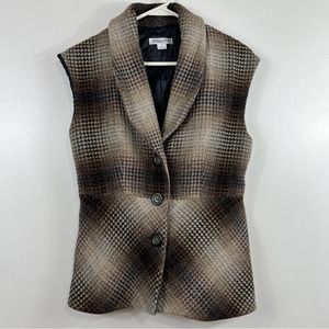 Pendleton Multicolored Virgin & Lamb's Wool Blend Button Closure Winter Vest